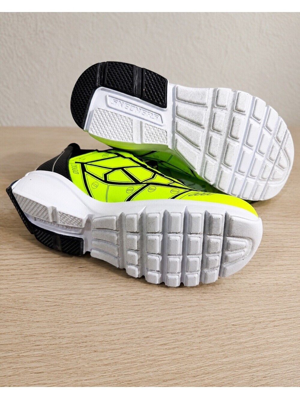 Skechers S Sport Noah Boys Green Step-Ins Memory Foam Sneakers Size 2 NWT - Picture 6 of 9